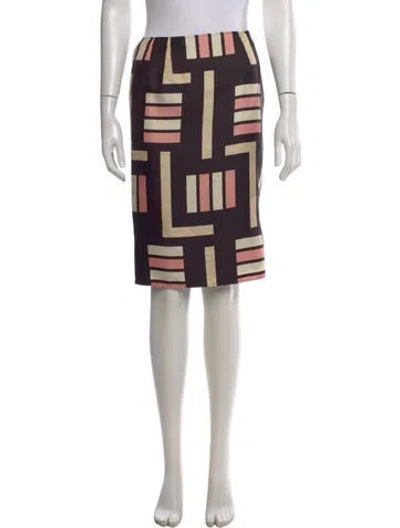 Pre-owned Max Mara Silk Knee-length Skirt In Black