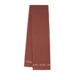 Max Mara Silk Logo Stole In Red