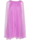 Max Mara Purple Silk Midi Dress In Purple