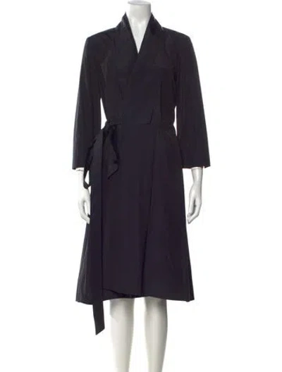 Pre-owned Max Mara Silk Midi Length Dress In Blue