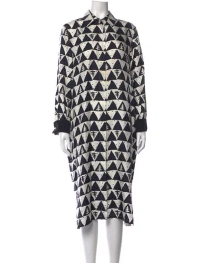 Pre-owned Max Mara Silk Midi Length Dress In White