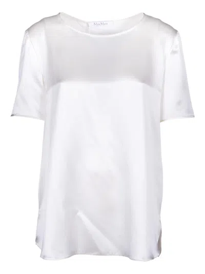 Max Mara Silk Mini Dress In White