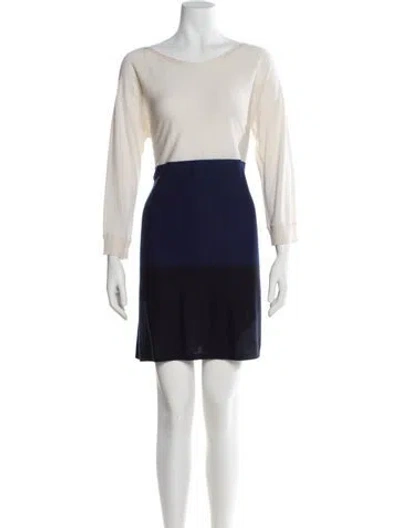 Pre-owned Max Mara Silk Mini Dress In Black