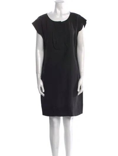 Pre-owned Max Mara Silk Mini Dress In Black