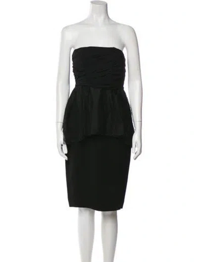 Pre-owned Max Mara Silk Mini Dress In Black