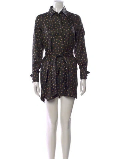 Pre-owned Max Mara Silk Mini Dress In Black