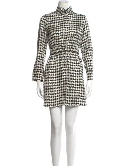 Pre-owned Max Mara Silk Mini Dress In Blue