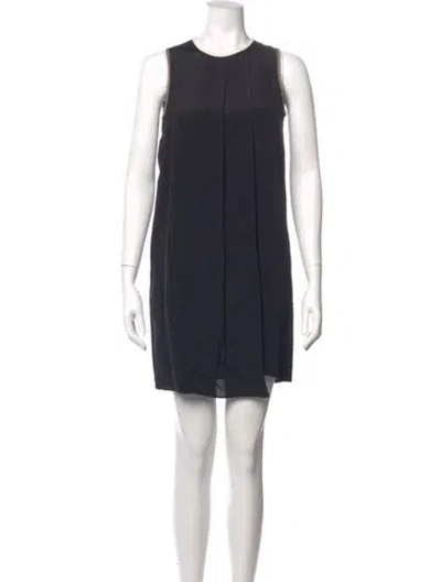 Pre-owned Max Mara Silk Mini Dress In Blue