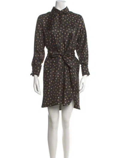 Pre-owned Max Mara Silk Mini Dress In Multi