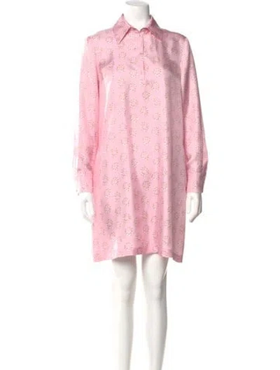 Pre-owned Max Mara Silk Mini Dress In Pink