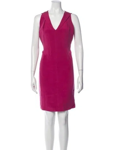Pre-owned Max Mara Silk Mini Dress In Pink