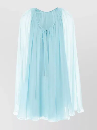 MAX MARA SILK MINI DRESS ROUND NECKLINE