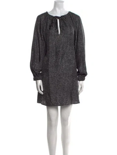 Pre-owned Max Mara Silk Mini Dress W/ Tags In Black