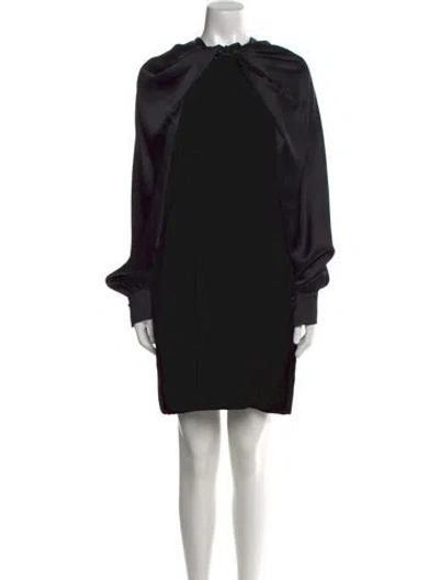 Pre-owned Max Mara Silk Mini Dress W/ Tags In Black