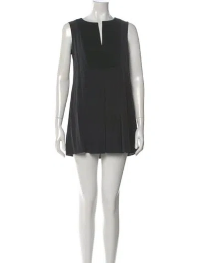 Pre-owned Max Mara Silk Mini Dress W/ Tags In Black