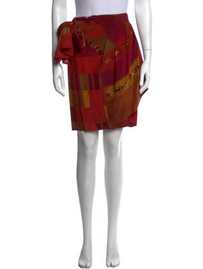 Pre-owned Max Mara Silk Mini Skirt In Pink