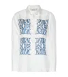 Max Mara Silk Monogram Shirt In Multi