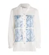 Max Mara Silk Monogram Shirt In White