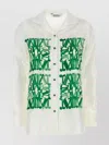Max Mara Nabil Printed Silk Long-sleeved Shirt In White