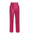 Max Mara Silk Nine-cent Pants In Red