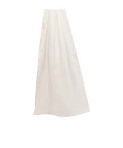 Max Mara Silk Organza Shawl In Neutral