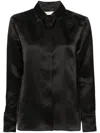 Max Mara Aiello Silk Satin Regular Shirt In Black  