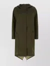 Max Mara Army Green Silk Tambuto Parka