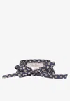 Max Mara Silk Patterned Collar In Blue