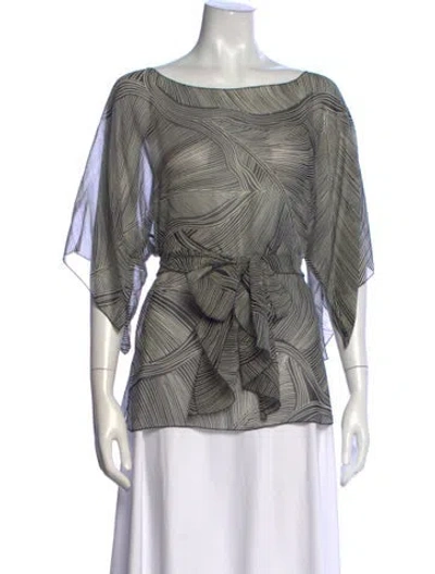 Pre-owned Max Mara Silk Printed Blouse