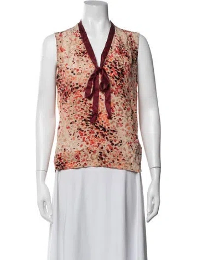 Pre-owned Max Mara Silk Printed Blouse In Multicolor