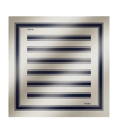 Max Mara Silk Printed Scarf In Pink