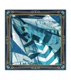 Max Mara Printed Silk Foulard In Blue