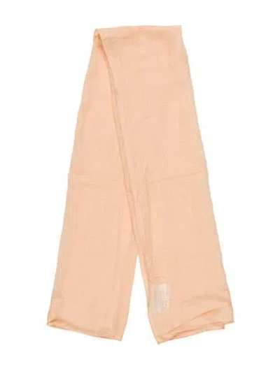 Pre-owned Max Mara Silk Printed Scarf In Orange