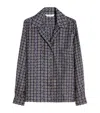 Max Mara Maxmara Mxmdisco Semi Fitted Printed Silk Shirt In Blue