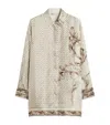 Max Mara Silk Blouson Jacket In White