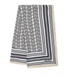 Max Mara Silk Printed Square Scarf In Blue