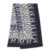 Max Mara Silk Printed Square Scarf In Blue