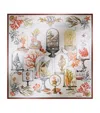 Max Mara Printed Silk Twill Oversized Scarf In Pink