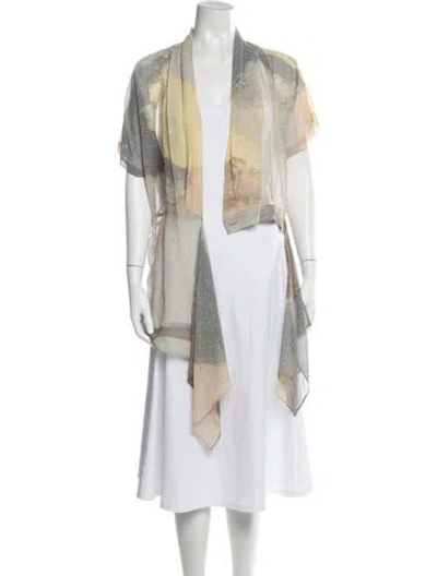 Pre-owned Max Mara Silk Printed Top In Multi