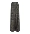 Max Mara Printed Silk Trousers In Black