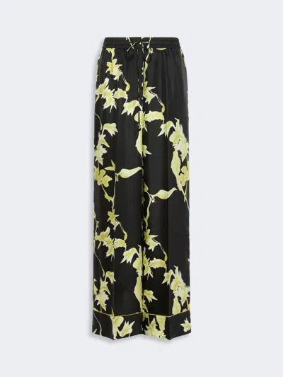 Max Mara Silk Pyjama Trousers In Black