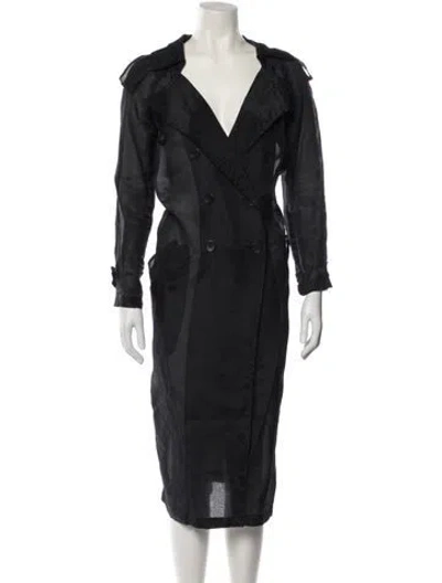 Pre-owned Max Mara Silk Robe In Black
