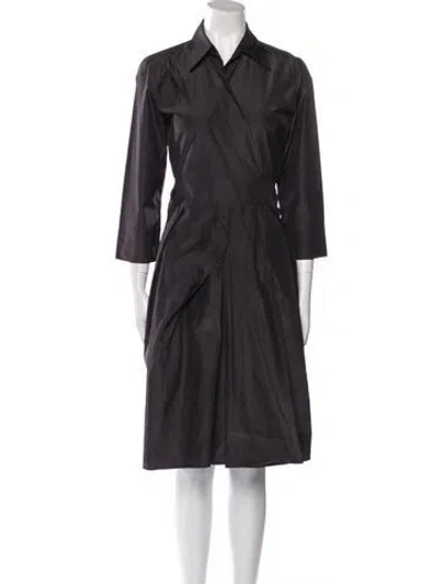 Pre-owned Max Mara Silk Robe In Black