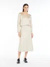 Max Mara Silk Satin Blouse In Beige
