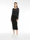Max Mara Silk Satin Blouse In Black