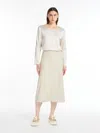 Max Mara Silk Satin Blouse In Ice