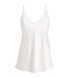 Max Mara Lucca Silk Satin Top In White