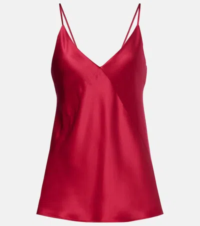 Max Mara Silk Satin Camisole In Pink