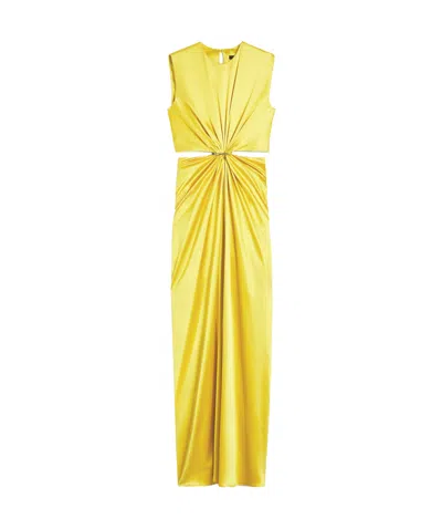 MAX MARA MAX MARA PIANOFORTE HOURGLASS GATHERED SLEEVELESS DRESS
