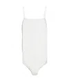Max Mara Silk Satin Jumpsuit In White